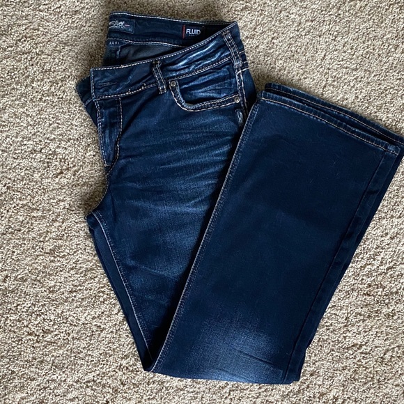 Silver Women's Deep Indigo Mid Boot Jeans - Picture 2 of 9